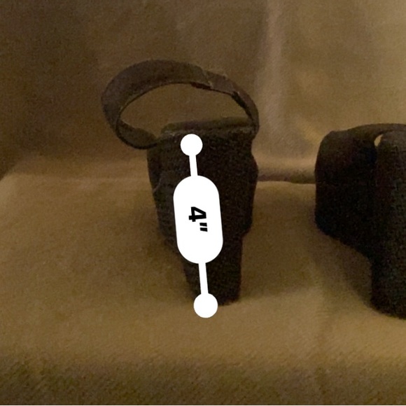 Bettye Muller Black Linen Slingback Wedge - Picture 4 of 10